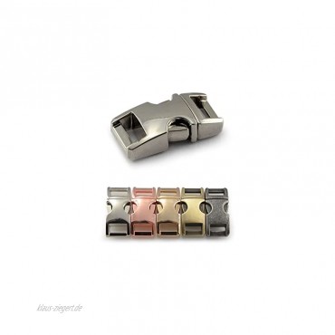 Klickverschluss aus Metall im 3er Set 3 8'' Klippverschluss Steckschließer Steckverschluss für Paracord-Armbänder Hunde-Halsbänder Rucksack Farbe: Titan