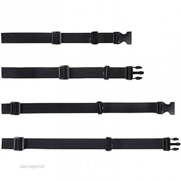 LIHAO 4X Brustgurt für Rucksack Schulranzen verstellbar abnehmbar schwarz 2,5 cm * 50 80 cm Verpackung MEHRWEG