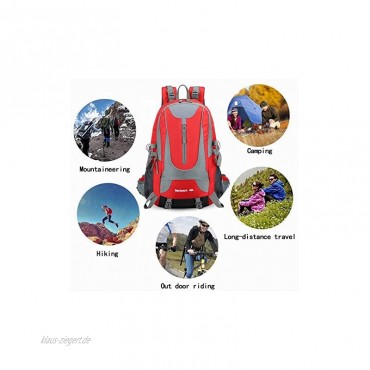 40L Wandern Rucksack Multifunktions Wasser-resistent Casual Camping Trekking Rucksack für Radfahren Reisen Klettern Outdoor Sport SBS Reißverschluss
