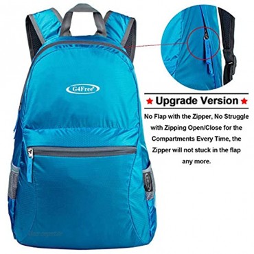 G4Free 20L Faltbarer Rucksack Ultraleicht Rucksack Daypack für Männer Frauen und Kinder für Outdoor Wandern Camping Reisen
