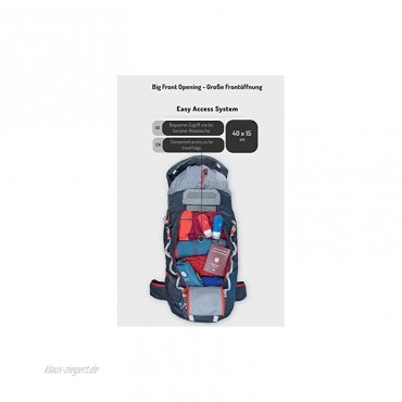 NORDKAMM – Backpacker Rucksack Trekking-Rucksack 50l 60l blau Damen u. Herren Reiserucksack Top- u. Frontlader für Weltreise Camping Outdoor Backpacking verstellbar