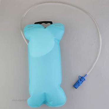 B Blesiya 2L Trinkblase Trinkbeutel Wasserbehälter mit Beissventil Klappbar Auslaufsicher passend für Camping Outdoor-Aktivitäten