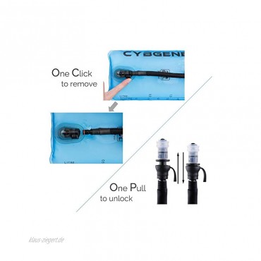 CybGene Trinkblase 2L,3L wasserblase BPA frei Trinksystem für Rucksack mit großer Öffnung Auslaufsicherer Deckel und Isolier schlauchabdeckung Geschmacksfrei zum Wandern Radfahren und Klettern