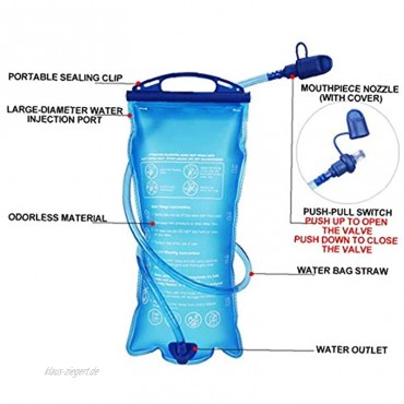 DierCosy Trinkblase 1.5 Liter Wassersack Radfahren Trinkrucksack Leak Proof Wasserspeicher-Blasen-Beutel Für Outdoor-aktivitäten