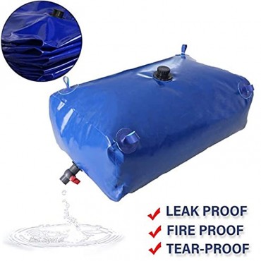 Faltbar Wasserblase Tasche Flexibel Trinkblase Hohe Kapazität Wasservorratsbehälter Auslaufsicher 0,9mm Dickes PVC Dauerhaft Für Outdoor-Camping Bewässerung Color : Blue Size : 1000L 2x1x0.5m