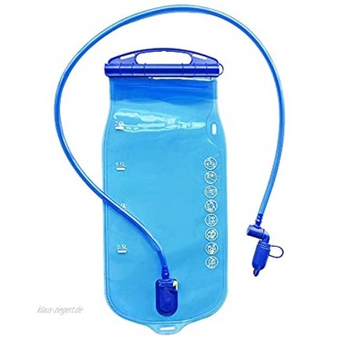 Keyohome Trinkblase 3L Tragbare PEVA Wasserblase Faltbar Wasserbehälter Trinkbeutel mit Schlauch Trinksystem BPA-frei Hydration Bladder Trinksack Wasserzufuhr für Outdoor-Radfahren Camping Blau