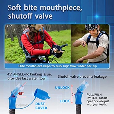 Lanney Trinkblase auslaufsicher BPA-frei Trinkblase mit Isolierschlauch Ersatz für Wandern Camping Laufen Radfahren
