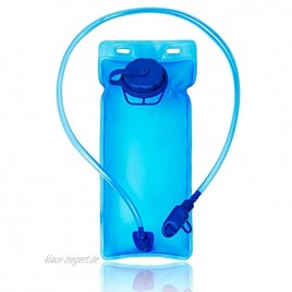 N A Trinkblase 2 Liter Trinkblase Wasserblase mit Schlauch Wasserblase Hydration Bladder Sport Wasser Blasen Ideal für Outdoor-Radfahren,Camping Walking，Blau