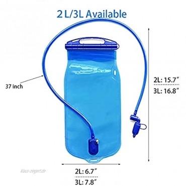 NuCamper 2 3 Liter auslaufsichere Wasser-Trinkblase BPA-freier Ersatz Wasserspeicherbehälter mit breiter Öffnung für Outdoor-Sport Radfahren Wandern Camping Rucksackreisen
