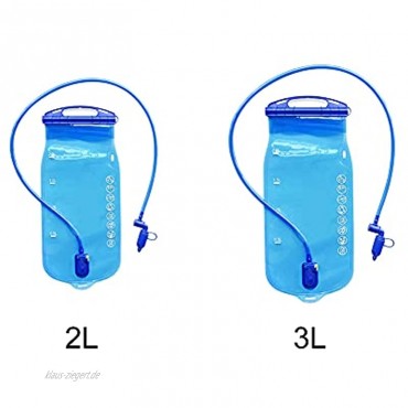 POHOVE 2L 3L Trinkblase Trinkbeutel Sportwasserblase mit Wasserhahn und Schuppenmarkierung Wasserversorgungsblase für Rucksack für Outdoor-Radfahren Camping Walking-Wide-Mouth Buckle Design