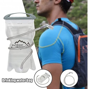 QKFON 1,5L 2L Trinkblase Outdoor Auslaufsicher Trinkbeutel Camping Offroad Wasserbeutel Radfahren Laufen Bergsteigen Wasserbeutel für Fahrrad Wandern Laufen