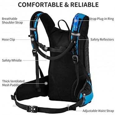 RUPUMPACK Isolierter kleiner Trinkrucksack mit BPA-freier 2-Liter-Wasserblase für Männer Frauen Kinder passend für Outdoor-Ausrüstung zum Wandern Laufen Radfahren Camping Skifahren 15 l