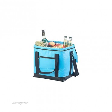 PEARL Thermotasche: Faltbare Kühltasche mit Griffen wasserdichte Lkw-Plane 26 l blau Transportbox