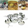 8pcs Camping Kochgeschirr-Kit Outdoor Camping Cookware Portable Stainless Steel Hiking Backpacking Picnic Cooking Set Pan Pot Cup Cookset