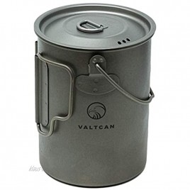 Valtcan Trinkbecher 900 ml Titan für Rucksackreisen Camping offenes Feuer mit Deckel und Beutelbeutel