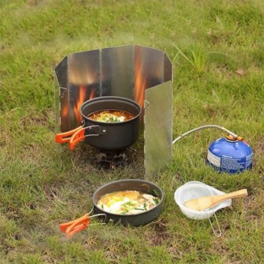 Faltbarer Windschutz für Camping Picknick Herd Windschutz leicht kompakt 8 10 12 16 Teller