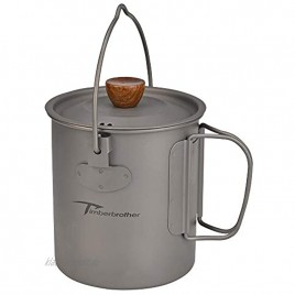 Timberbrother 750 ml Titan-Kaffeetasse Camping-Kochtopf mit Griff
