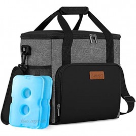 arteesol 17L Faltbarer Kühltasche Picknicktasche Isoliertasche Thermotasche Lunchtasche Camping Tasche um Lebensmittel warm kühl zu halten mit 2 Eisboxen und 1 Flaschenöffner