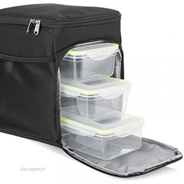 Dimono Kühltasche Picknicktasche 15 Liter mit 3 Brotzeitdosen Lunchtasche Isotasche für Mittagessen inkl. 3 Boxen Kühlakku