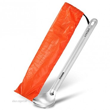 Lixada Titanium Long Spoon with Polished Bowl Camping Long Handle Spoon Outdoor Picnic Backpacking Flatware